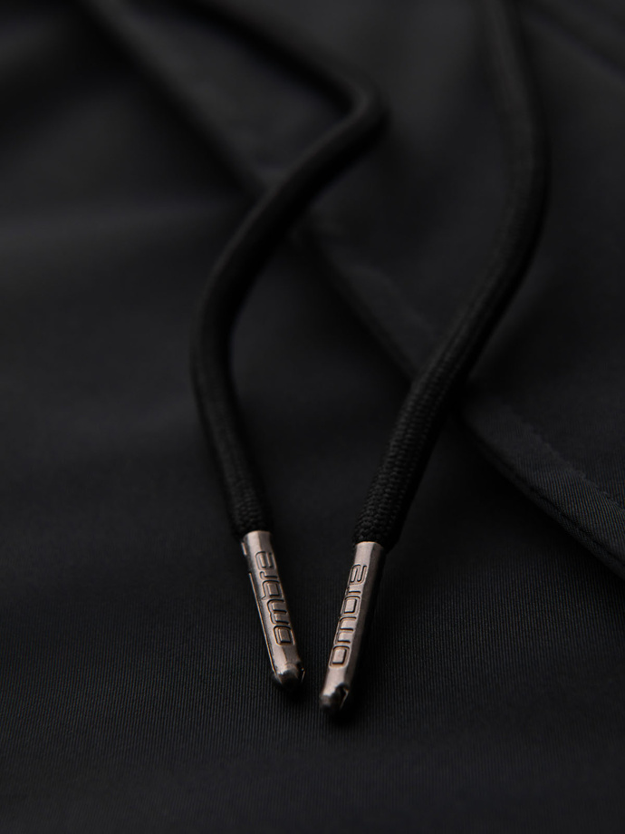 Classic long men's parka jacket - black V6 OM-JAPJ-0313