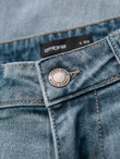 Men's CARROT FIT denim pants with decorative darts - light blue V1 OM-PADP-0227 