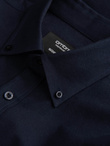 Men's cotton oxford shirt with REGULAR pocket - navy blue V5 OM-SHOS-0108