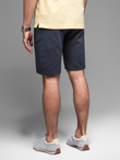 Casualowe męskie szorty SLIM FIT z dzianiny żakardowej – granatowe V1 OM-SRCS-0168