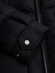 Men's quilted classic jacket with stand-up collar - black V1 OM-JALP-0261