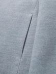 Men's coat with high collar and asymmetrical fastening - grey melange V1 OM-COWC-0141