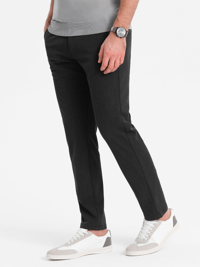 Elegant men's SLIM FIT chino pants - graphite V2 OM-PACP-0191