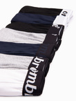 Men's cotton boxer shorts with contrasting elastic - 7-pack mix V2 OM-UNBO-0100