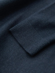 Men's knitted turtleneck with viscose - navy blue V4 OM-SWTN-0127 