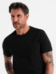Classic BASIC men's cotton T-shirt - black V1 OM-TSBS-0236