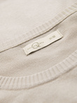Classic knitted men's shirt with ribbed cuffs - light grey V3 OM-TSCT-0252