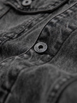 Men's denim katana jacket with washem - graphite V5 OM-JADJ-0219