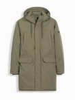 Klasyczna męska długa kurtka typu parka – oliwkowa V3 OM-JALJ-0166