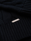 Knitted monochrome men's viscose cardigan - navy blue V1 OM-SWCD-0126