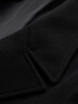 Men's coat with asymmetrical fastening and high collar - light brown V4 OM-COWC-0120