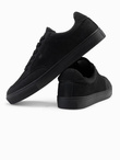 Monochromatyczne męskie buty w stylu streetwearowym – czarne V3 OM-FOTL-0183