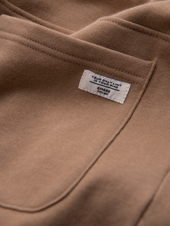 Men's jogger sweatpants - brown V2 OM-PABS-0173