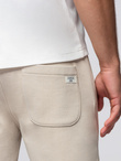 Men's jogger sweatpants - light beige V1 OM-PABS-0173