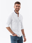 Men's long sleeve knit shirt - white V1 K542