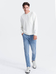 Spodnie męskie jeansowe SKINNY FIT z kieszeniami chino - jasnoniebieskie V2 OM-PADP-0100
