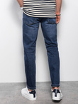 Spodnie męskie jeansowe z przetarciami REGULAR FIT - ciemnoniebieskie V4 OM-PADP-0102
