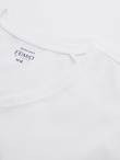 Men's V-neck SLIM FIT longsleeve with elastane and print - white V2 OM-LSBC-0123