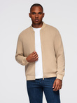 Men's quilted jacket with high zipped hood - black V1 OM-JAHP-0238