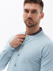 Men's long sleeve knit shirt - blue V3 K542