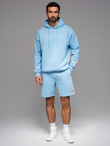 UNISEX sweatshirt set hoodie + athleisure shorts - blue V8 Z110