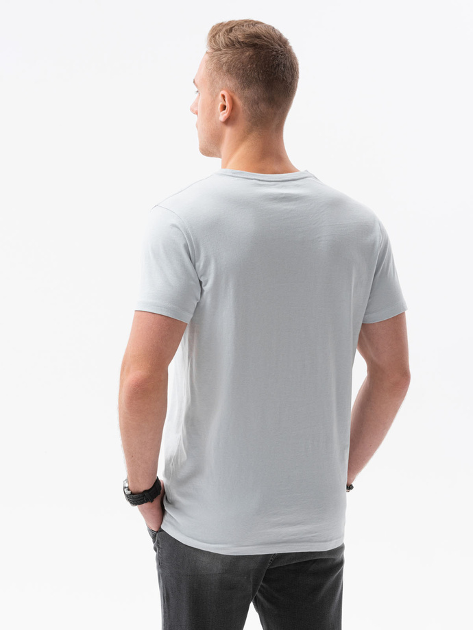 Men's printed t-shirt V-13B- blue S1434