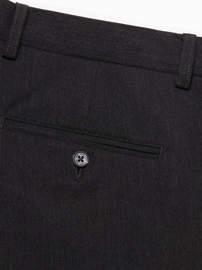 Elegant men's SLIM FIT chino pants - graphite V2 OM-PACP-0191