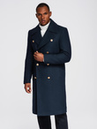 Men's insulated coat with hood and concealed zipper - black V1 OM-COWC-0110