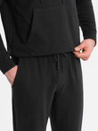Men's sweatshirt set hoodie + sweatpants - black V1 Z107