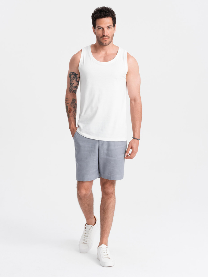 Męska bawełniana koszulka tank top BASIC – biała V1 OM-TSBT-0192