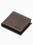 Men's leather wallet - brown A092