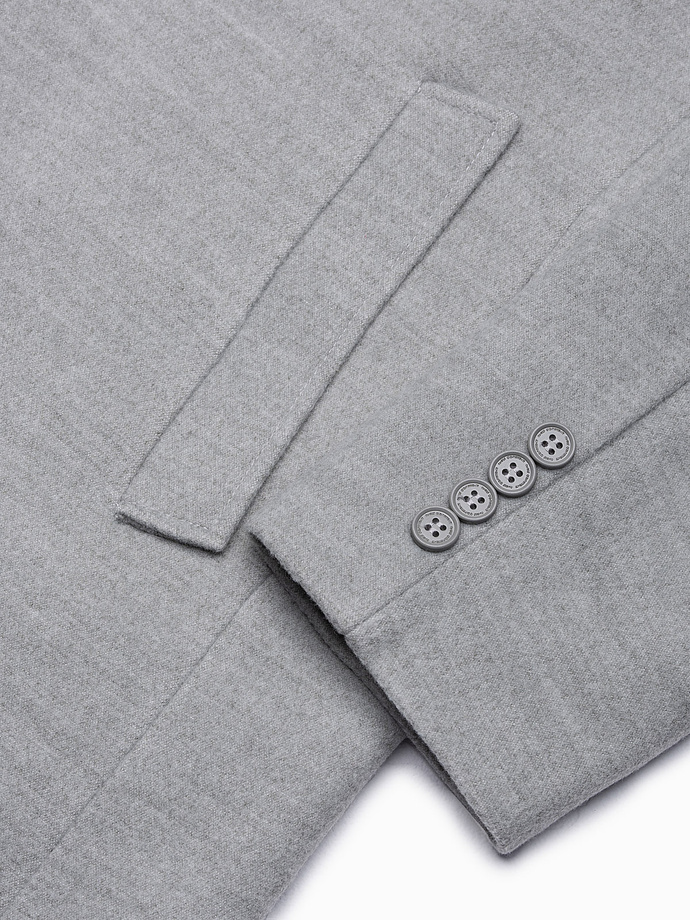 Men's mid-season coat - grey C536