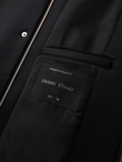 Men's insulated coat with hood and concealed zipper - black V1 OM-COWC-0110