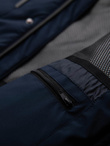 Men's winter jacket with detachable hood made of waterproof material - navy blue V1 OM-JAHP-0306
