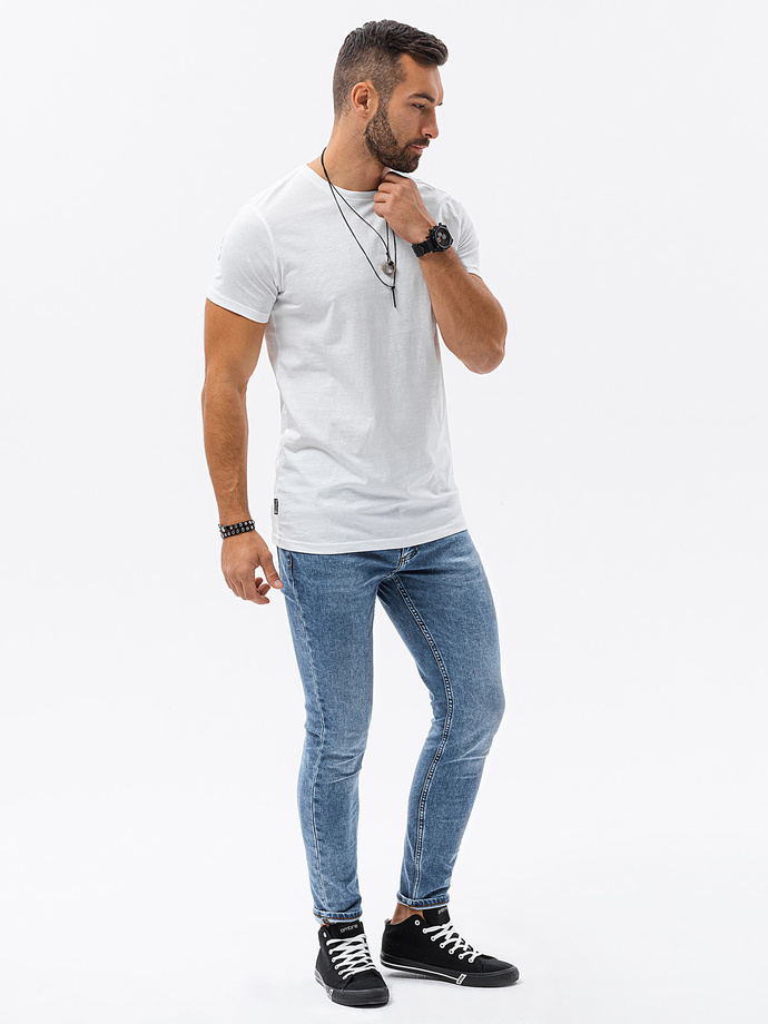 Men's plain t-shirt - white S1224