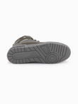 Wysokie buty męskie sneakersy z połyskującymi elementami – popielate V4 OM-FOSH-0178