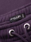 Unisex sweat shorts with drawstring waistband - purple V13 OU-SRBC-0101