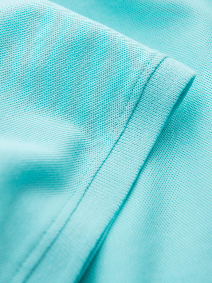 Men's BASIC single color pique knit polo shirt - mint V18 OM-POBS-0100