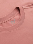 Bawełniany t-shirt męski LOOSE FIT  z okrągłym dekoltem – różowy V5 OM-TSBC-0234 