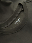 Men's cotton LOOSE FIT longsleeve with round neckline - gray-green V3 OM-LSBC-0129