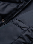 Men's quilted jacket with high zipped hood - black V1 OM-JAHP-0238