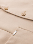 Men's SLIM knit jacket with subtle texture - beige V5 OM-BLZB-0101