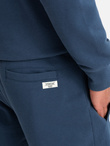 Men's sweatshirt set unbuttoned sweatshirt + shorts - dark blue V4 Z76