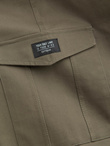 Men's pants with cargo pockets and leg hem - dark olive green V1 OM-PACG-0189