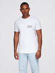 Men's REGULAR cut printed knit shirt - white V1 OM-TSPT-0231