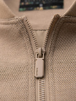 Men's quilted jacket with high zipped hood - black V1 OM-JAHP-0238