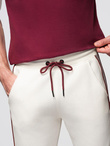 Men's sweatpants with contrast stitching - black V1 OM-PASK-0145