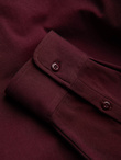 Bawełniana męska koszula REGULAR z dzianiny single jersey - bordowa V3 OM-SHCS-0138