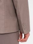 Men's classic blazer with pillowcase pocket - beige V3 OM-BLZB-0115