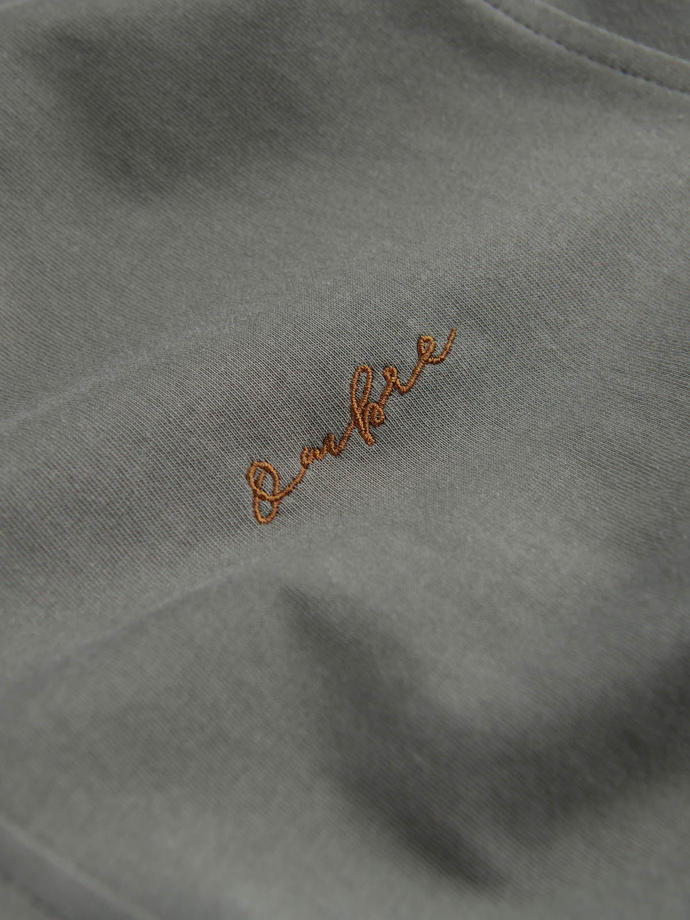 Men's cotton REGULAR single jersey knit shirt - light khaki V4 OM-SHCS-0138